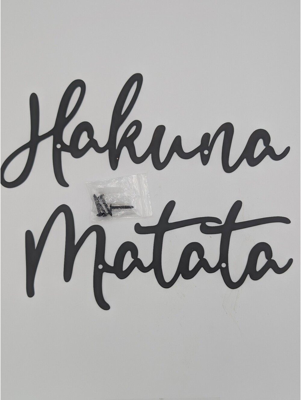 Hakuna Matata Metal Wall Decor Sign Set Black Lion King Inspired Nursery Wall Ar